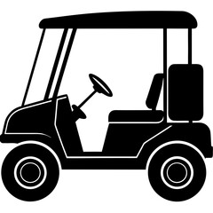 Golf Cart Silhouette Vector
