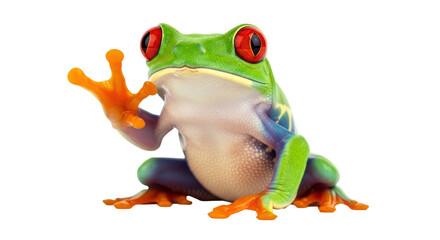 Isolated Red-Eyed Tree Frog
