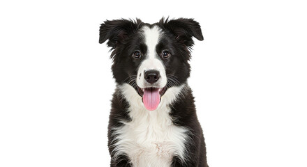 Happy Dog Smiling Portrait Isolated on White Background