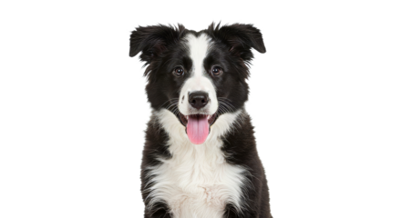 Happy Dog Smiling Portrait Isolated on White Background