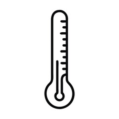 Thermometer half icon set normal temperature vector