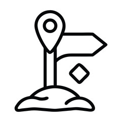 Direction indicator icon outline direction indicator vector icon