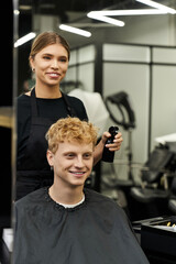 Creative hairstyling at a contemporary beauty salon showcasing latest trends and techniques