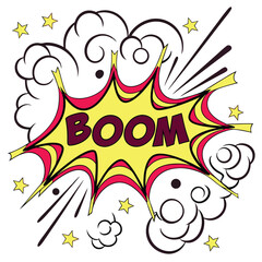 Colorful comic explosion graphic design