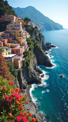 Positano Italy Vibrant Clifftop Village with Terraced Colorful Houses