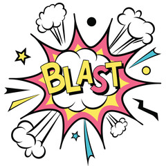 Fototapeta premium Comic blast graphic design element