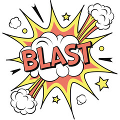 Fototapeta premium Comic blast graphic design illustration