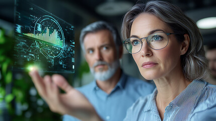 Innovative team meeting analyzing data insights in modern office business environment professional perspective