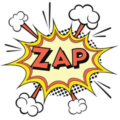 Comic book explosion graphic design