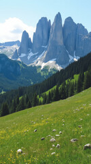 Dolomiti Bellunesi Italy Sharp Limestone Peaks and Meadows in Less-Touristy Dolomites