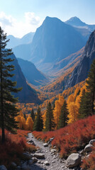 Retezat Mountains Romania Deep Autumn Valleys with Copper and Ochre Forests
