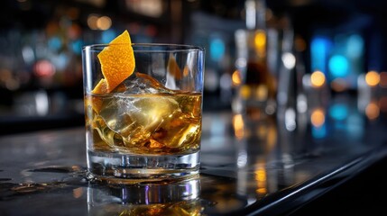 Craft cocktail experience trendy bar beverage photography dimly lit environment close-up shot relaxation concept