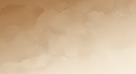 Obraz premium A soft, brown and beige watercolor texture on paper. An abstract, neutral background with a painted, vintage feel for design and artistic projects. 