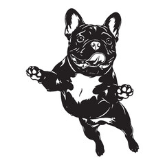 Utilize an essential French Bulldog canine digital black graphic, powerful tool for endeavors - French Bulldog silhouette - French Bulldog Vector - Silhouette of French Bulldog - dog illustration

