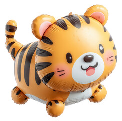 tiger shaped balloon isolated on transparent background