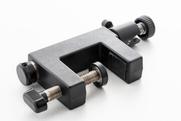 vintage camera mount, clamp with camera mount, isolated on white background