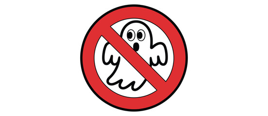  No Ghost Allowed Sign