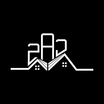 ZAJ Real State logo design, ZAJ simple and modern logo. ZAJ luxurious alphabet design