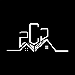 ZCJ Real State logo design, ZCJ simple and modern logo. ZCJ luxurious alphabet design