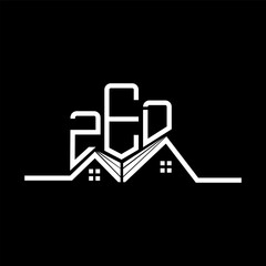 ZED Real State logo design, ZED simple and modern logo. ZED luxurious alphabet design