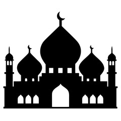 Mosque Domes and Minarets Silhouette