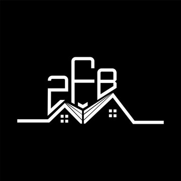ZFB Real State logo design, ZFB simple and modern logo. ZFB luxurious alphabet design