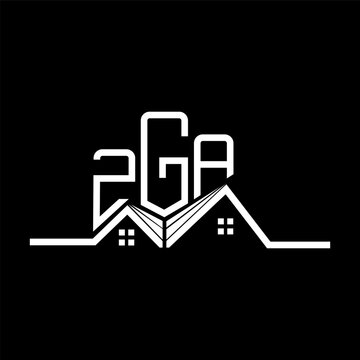 ZGA Real State logo design, ZGA simple and modern logo. ZGA luxurious alphabet design