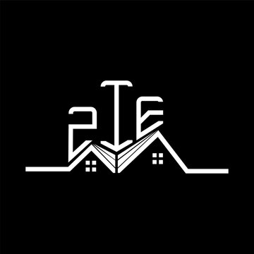 ZIE Real State logo design, ZIE simple and modern logo. ZIE luxurious alphabet design