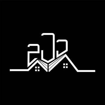 ZJJ Real State logo design, ZJJ simple and modern logo. ZJJ luxurious alphabet design