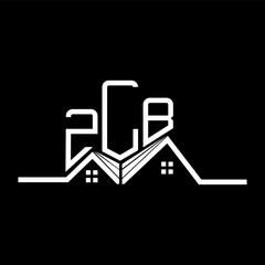 ZLB Real State logo design, ZLB simple and modern logo. ZLB luxurious alphabet design