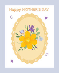 Happy Mother's Day, Background with flowers, Eps