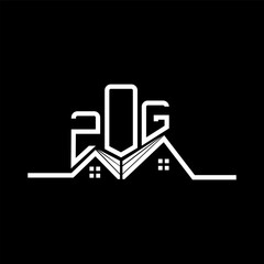 ZOG Real State logo design, ZOG simple and modern logo. ZOG luxurious alphabet design