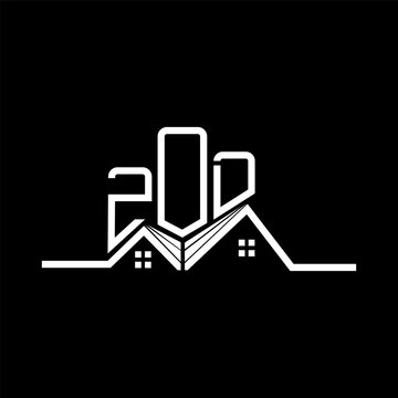 ZOD Real State logo design, ZOD simple and modern logo. ZOD luxurious alphabet design