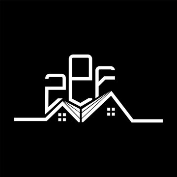 ZPF Real State logo design, ZPF simple and modern logo. ZPF luxurious alphabet design