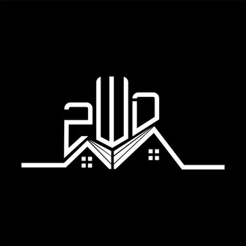 ZWD Real State logo design, ZWD simple and modern logo. ZWD luxurious alphabet design