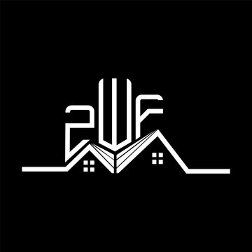 ZWF Real State logo design, ZWF simple and modern logo. ZWF luxurious alphabet design
