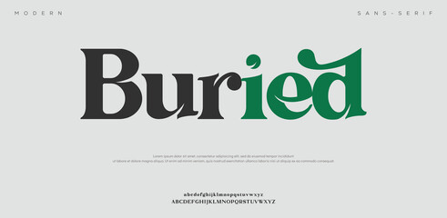 Buried modern stylish small alphabet letter logo design