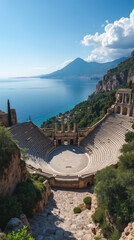 Taormina Sicily Italy Ancient Theater and Stunning Sea Views