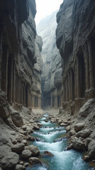 Garni Gorge Armenia — Symmetrical Basalt Columns Forming Symphony of Stones Beside River
