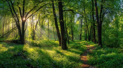 Obraz premium morning in the forest
