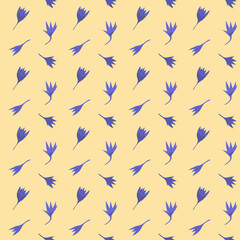 Floral seamless pattern of cornflowers.