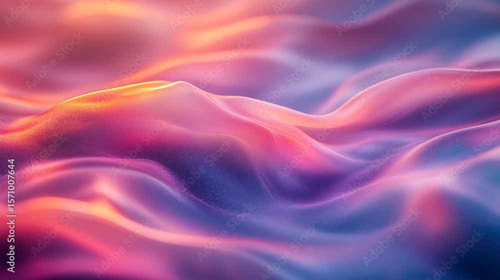 Poster abstract wavy background with soft, flowing lines and a gradient of pastel colors for digital art.