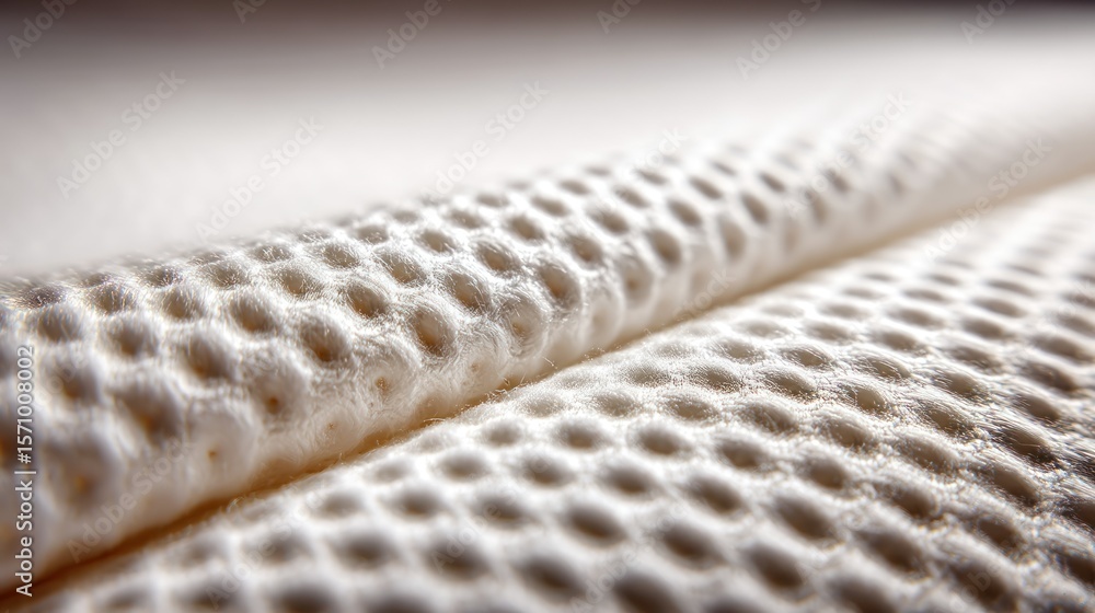 Poster white porous material folded. macro texture abstract
