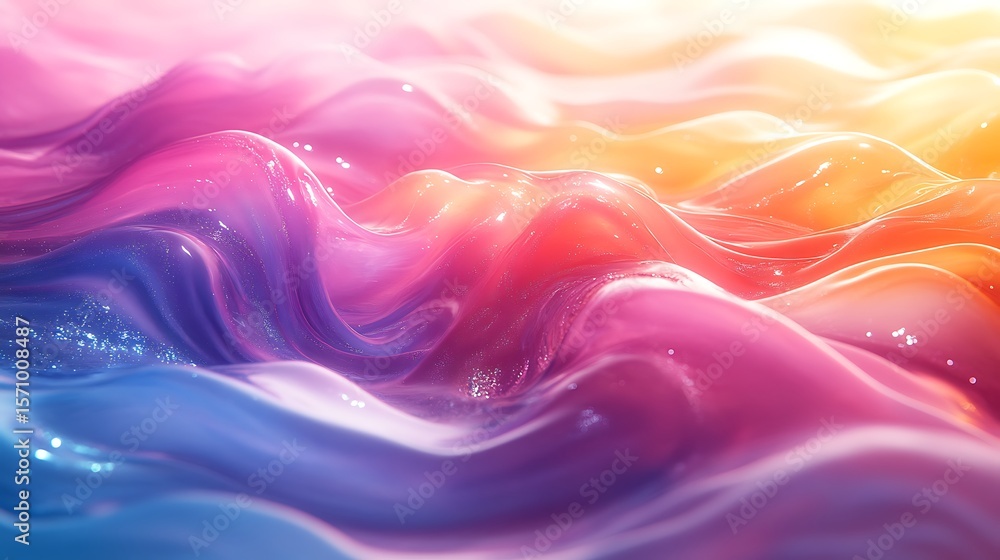 Poster abstract wavy gradient background with smooth, colorful flowing lines, perfect for modern design pro