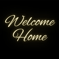 Vector text illustration for Welcome Home.
