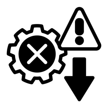 System Error Alert from the Business Automation icon collection (Mixed Style)