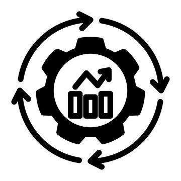 Business Process Automation Module from the Business Automation icon collection (Mixed Style)