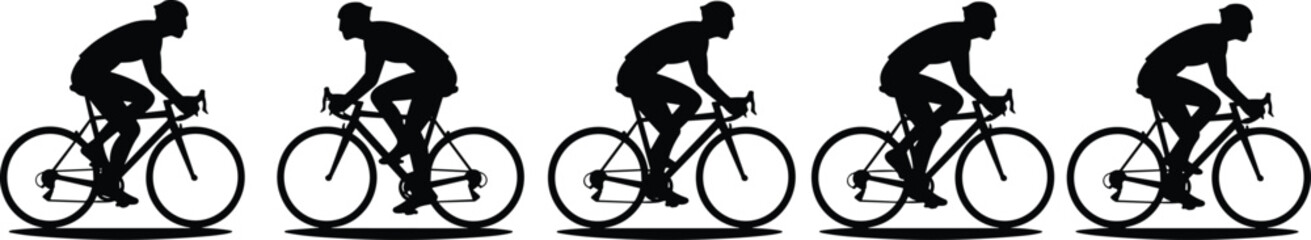 Fototapeta premium Silhouettes of business professionals team standing in formal attire, men and women executives, corporate workforce, office group vector illustration