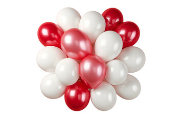 Romantic Red & White Balloons: Perfect for Celebrations transparent background png