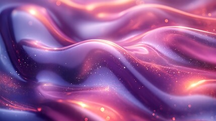 Obraz premium Abstract Purple and Pink Waves Background with Glittering Highlights, Perfect for Modern Digital Designs and Creative Projects.